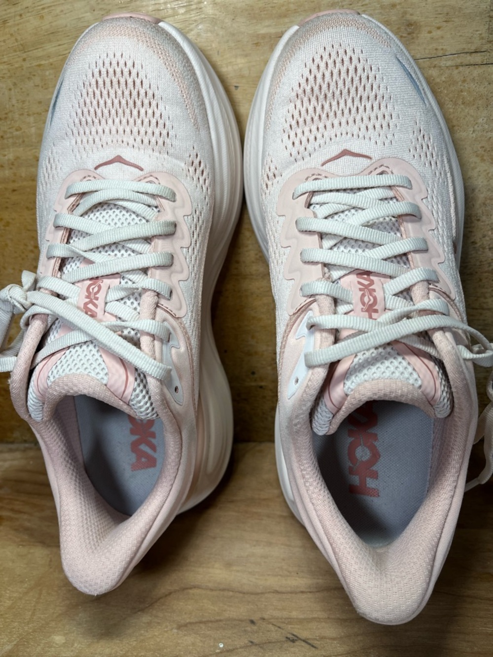 Hoka One One Bondi 9 Womens Size 8 Running Shoes Sneakers Light Pink Rose Latte - Picture 7 of 12